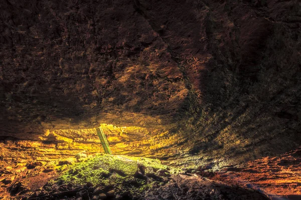 Entrance Hell Cave Stalbitsata — Stock Photo, Image