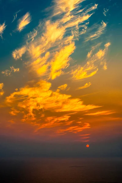 Schwarzes Meer Sonnenuntergang Atemberaubender Sonnenuntergang Meer — Stockfoto