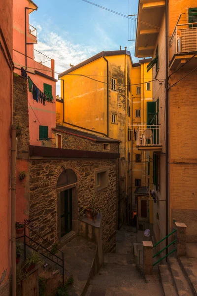 Straßen Von Riomaggiore Chinque Teree — Stockfoto