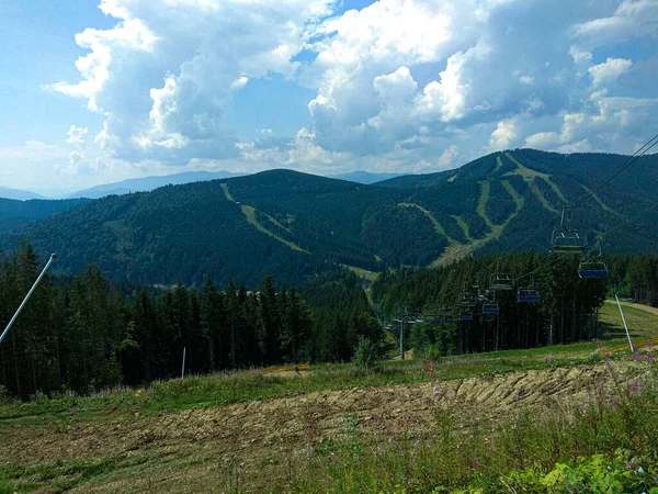 Ascensore Montagna Carpazi Bukovel Ucraina — Foto Stock