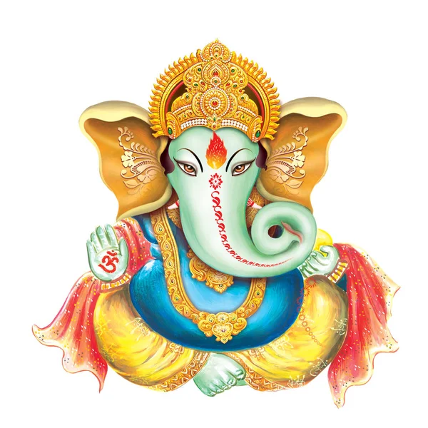 Hoge Resolutie Indiase Goden Heer Ganesha Digital Painting — Stockfoto