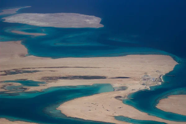 Oberfläche Der Erde Von Oben Insel Lagune Ägypten — Stockfoto