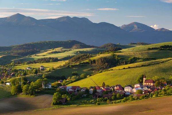 Turcianske Jaseno Paesaggio Rurale Del Bacino Del Turiec Slovacchia — Foto Stock