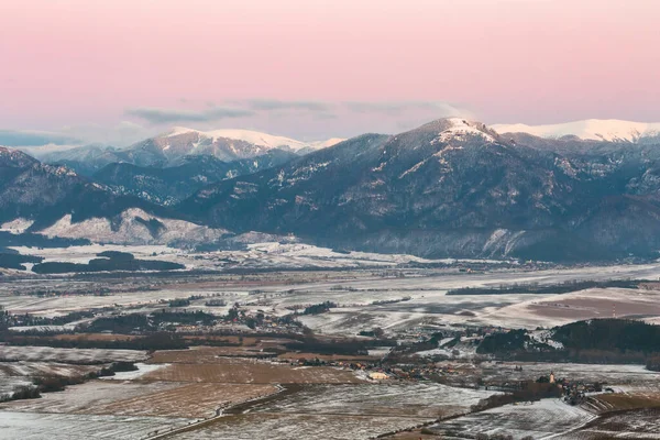 Slovakya Daki Zniev Dağı Ndan Görüldüğü Gibi Turiec Havzası — Stok fotoğraf