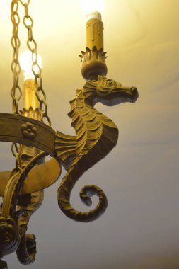 Bodrumda deniz atı lambası, Scotty 'nin Kalesi, Ölüm Vadisi, Kaliforniya