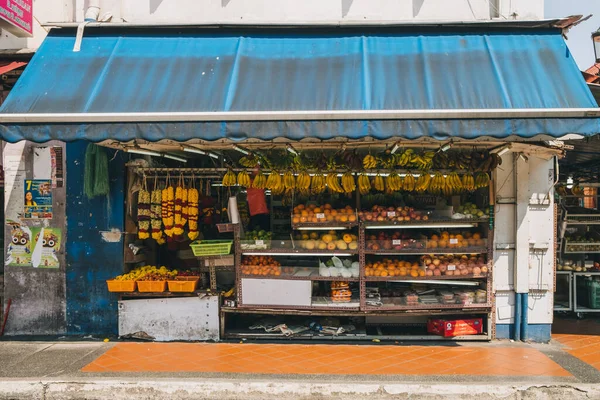 Mercearia Cheia Frutas Legumes Little Índia Little Índia Vizinho Singapura — Fotografia de Stock