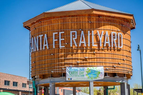 Santa Usa Aprile 2018 Cartello Benvenuto Del Santa Railyard — Foto Stock