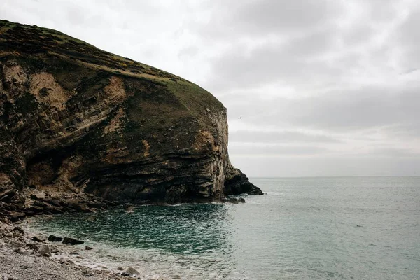 Costa Jurássica Baía Tyneham Dorset Num Dia Nublado — Fotografia de Stock