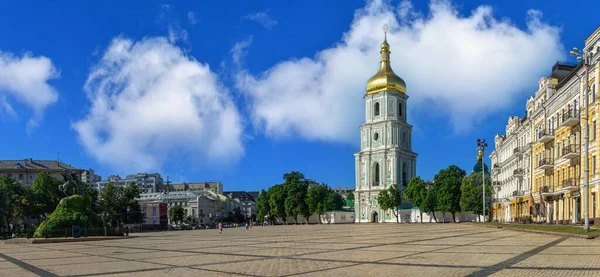 Kiev Oekraïne 2020 Sophia Kathedraal Het Plein Sophia Kiev Oekraïne — Stockfoto