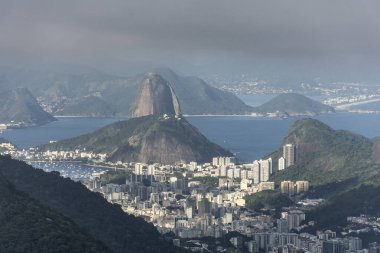 Şeker somunu ve yeşil yağmur ormanları dağlarının güzel manzarası