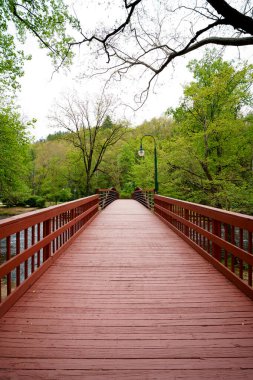 Köprü Nehrin Üzerinde Güzel bir parkta