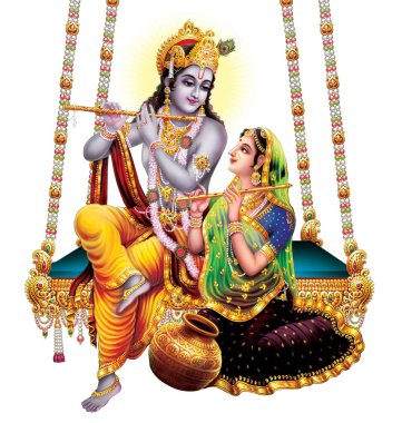 Hint Tanrısı Radhakrishna, Tanrı Krishna, Hint Mitolojik Görüntüleri