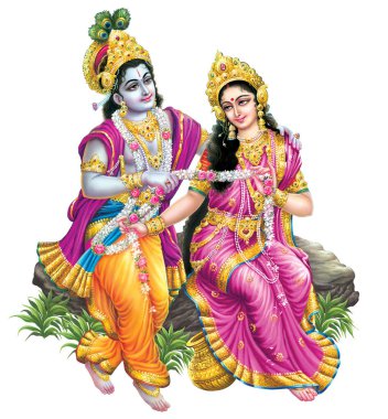 Hint Tanrısı Radhakrishna, Tanrı Krishna, Hint Mitolojik Görüntüleri