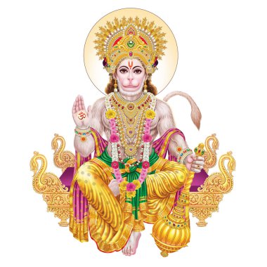 Lord Hanuman 'ın baskı endüstrisi için yaratıcı sanat evinden yüksek çözünürlüklü hisse senedi fotoğrafçılığı..