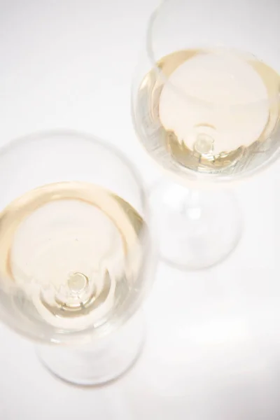 Copos Vinho Branco — Fotografia de Stock