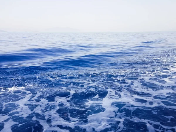 Golven Van Zee Griekenland Zijn Dichtbij Zonder Mensen — Stockfoto