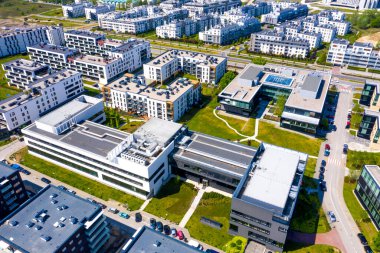 Canberra d 'deki modern mimari ofis ve apartmanlar