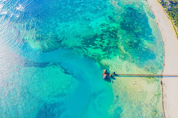 Вид Воздуха Остров Мальдивы Роскошные Виллы — стоковое фото