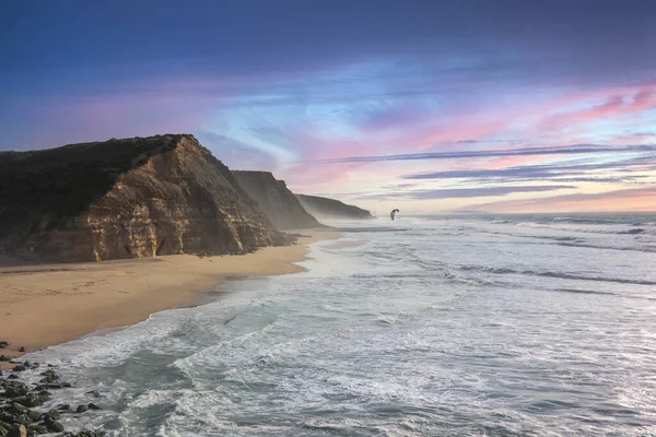 Vista Aérea Desde Una Playa Atardecer —  Fotos de Stock