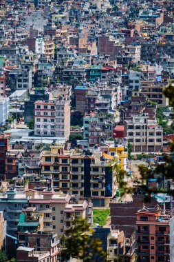 Colorful city houses of Kathmandu, Nepal clipart