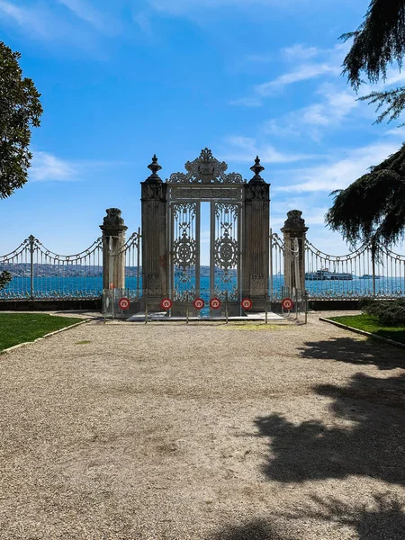 open gate leading to the sea