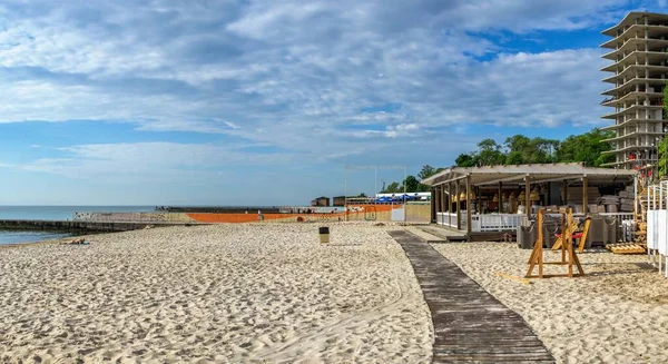 2021 Öffentlicher Strand Golden Coast Odessa Ukraine Einem Sonnigen Sommermorgen — Stockfoto