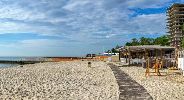 2021 Plage Publique Côte Odessa Ukraine Par Une Matinée Ensoleillée — Photo