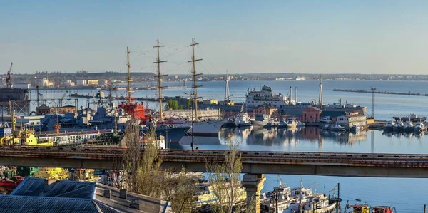 Odessa Ukraine 2021 Blick Auf Den Praktischen Hafen Odessa Ukraine — Stockfoto