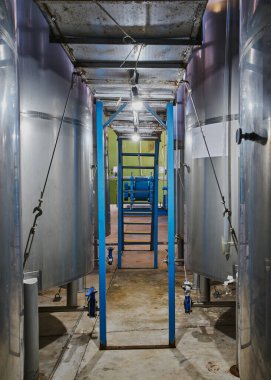 Tekila ve diğer ruhları depolamak için paslanmaz çelik depolama tankları