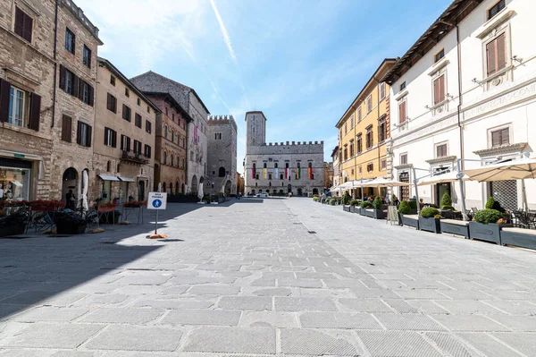 Todi Italy Juni 2021 Piazza Del Popolo Centrum Staden Todi — Stockfoto