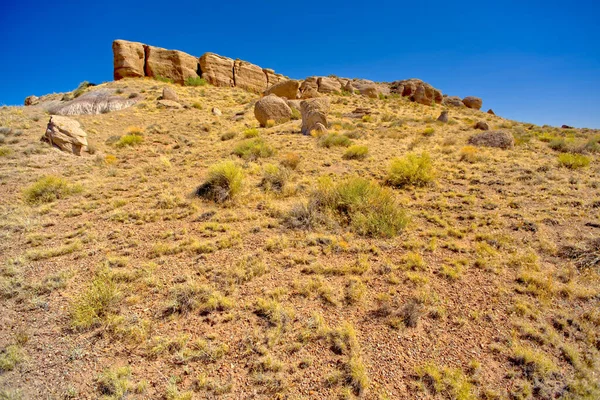 Una Formación Rocosa Parque Nacional Bosque Petrificado Arizona Llamada Agate —  Fotos de Stock