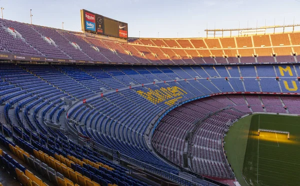 Estadio Barcelona Camp Nou Desde Dentro Sin Público — Foto de Stock