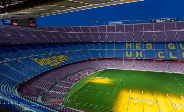 Estadio Barcelona Camp Nou Desde Dentro Sin Público — Foto de Stock