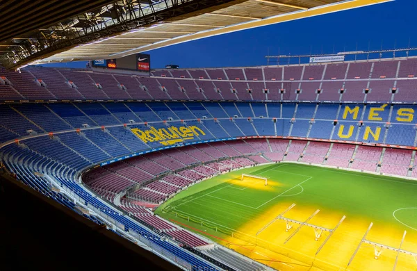 Estadio Barcelona Camp Nou Desde Dentro Sin Público — Foto de Stock