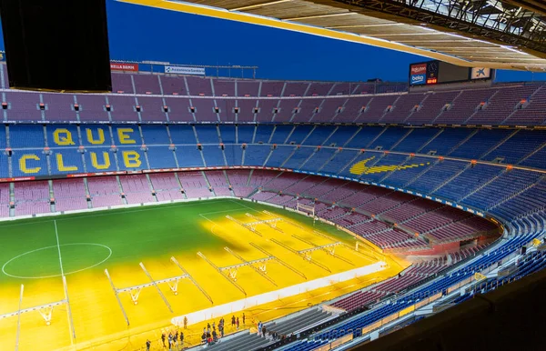Barcelona Stadium Camp Nou Public — Stock Photo, Image