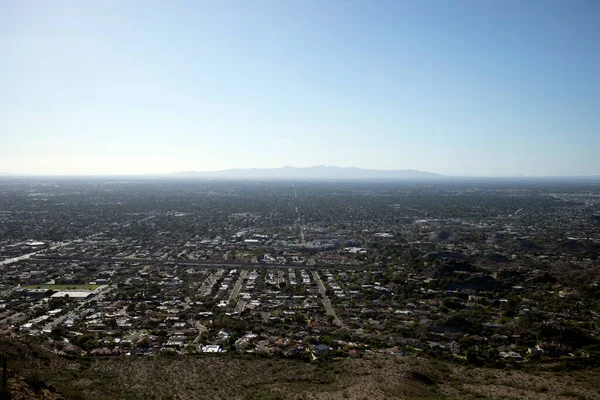 Weite Sicht Nach Westen Über Phoenix Arizona Vom Piestawa Gipfel — Stockfoto