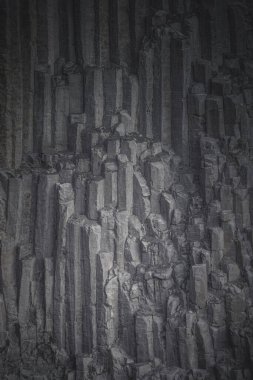 gri volkanik bazalt sütunlar dokusu