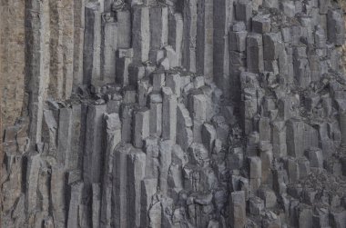 gri volkanik bazalt sütunlar dokusu