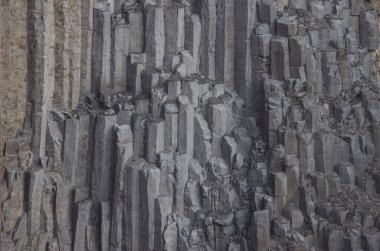 gray volcanic basalt columns textures clipart