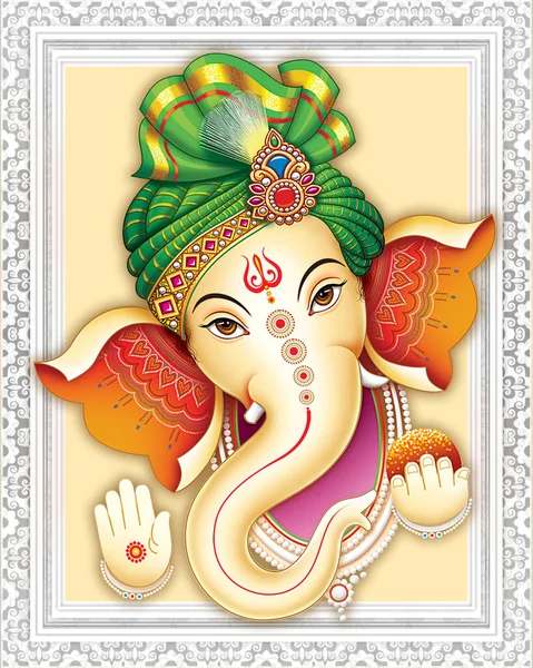 Image Indian Lord Ganesha White Background — ストック写真