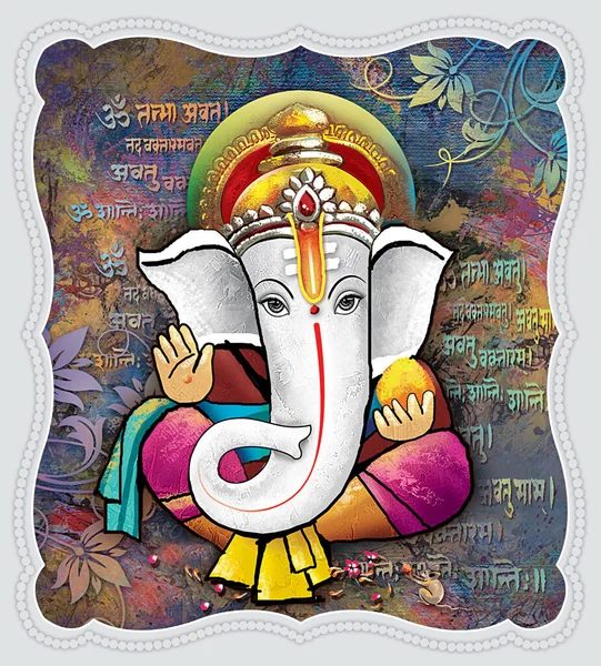 Immagine Del Signore Indiano Ganesha Sfondo Bianco — Foto Stock