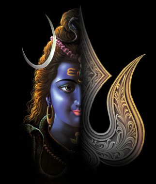 Hindu Tanrısı Shiva Dijital Resim