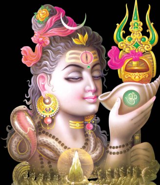 Hindu Tanrısı Shiva Dijital Resim