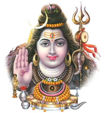 Hindu Tanrısı Shiva Dijital Resim