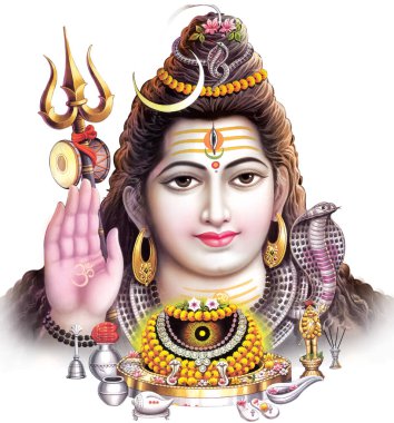 Hindu Tanrısı Shiva Dijital Resim