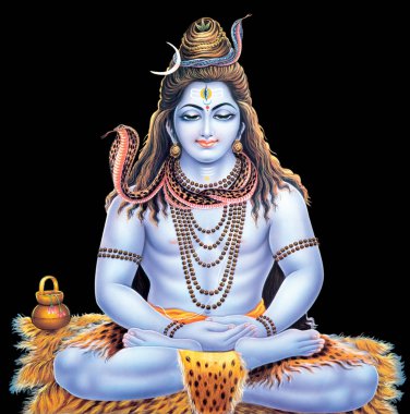 Hindu God Shiva Digital Painting clipart