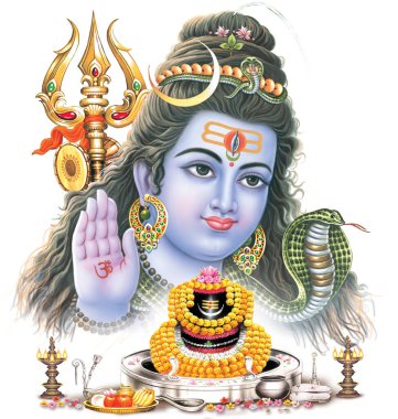 Hindu Tanrısı Shiva Dijital Resim