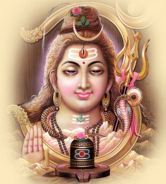 Hindu Tanrısı Shiva Dijital Resim