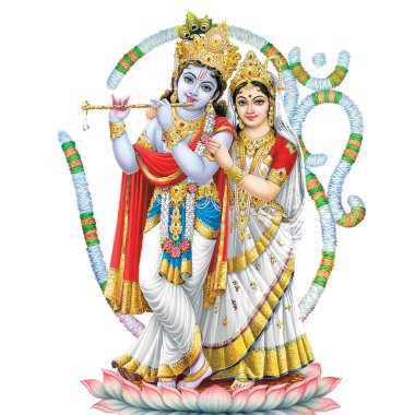 Hindistan Tanrısı Radhakrishna, Hindistan Mitolojik Görüntü Radhakrishna.