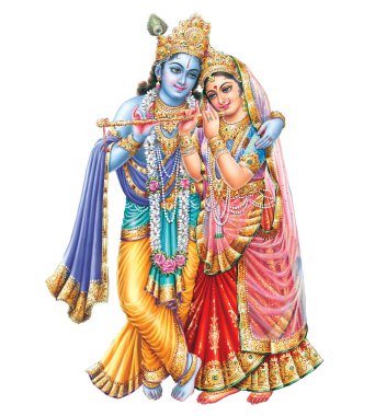 Hindistan Tanrısı Radhakrishna, Hindistan Mitolojik Görüntü Radhakrishna.